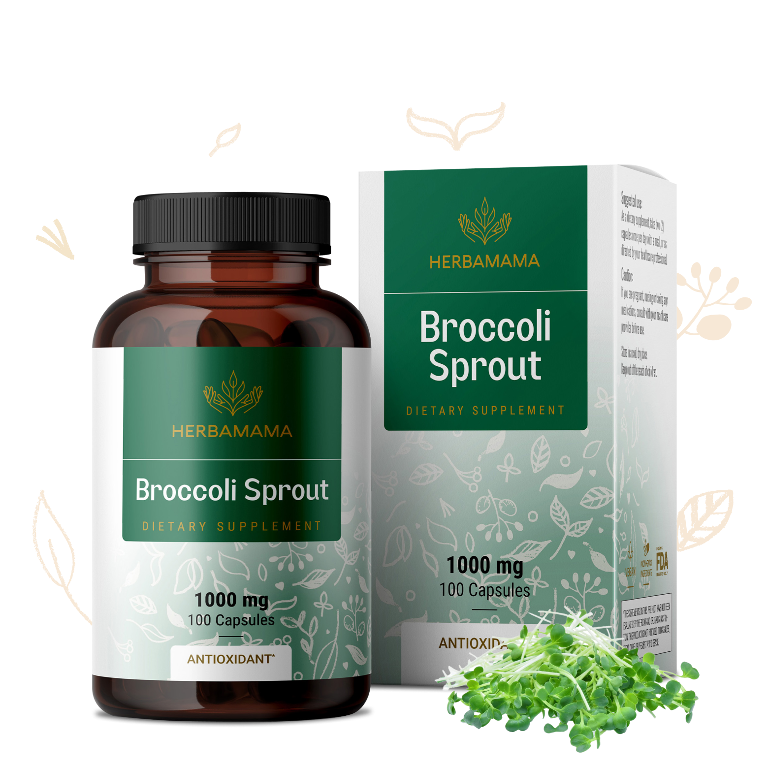 Broccoli Sprout Supplement - 100 Capsules