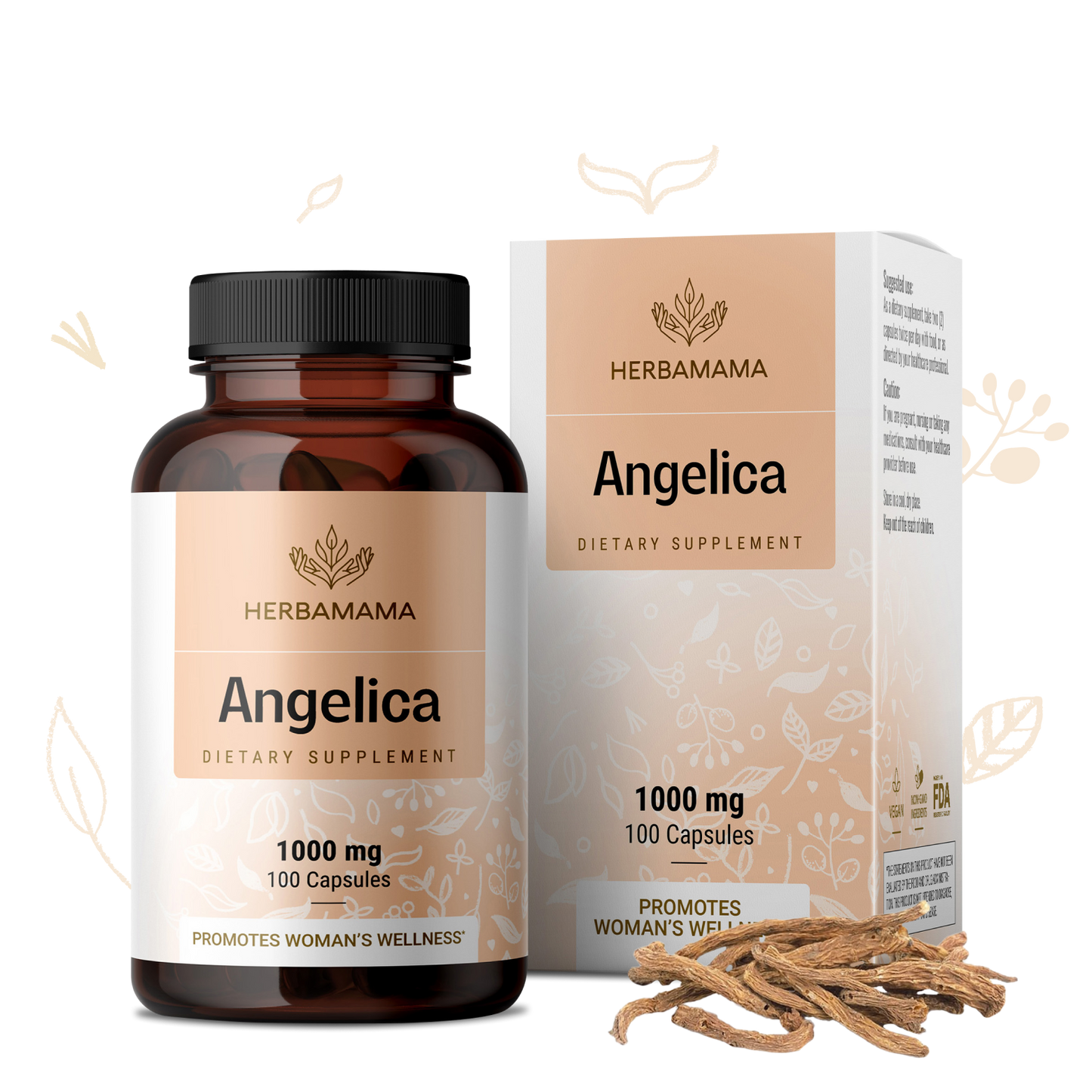 Angelica Supplement - 100 Capsules