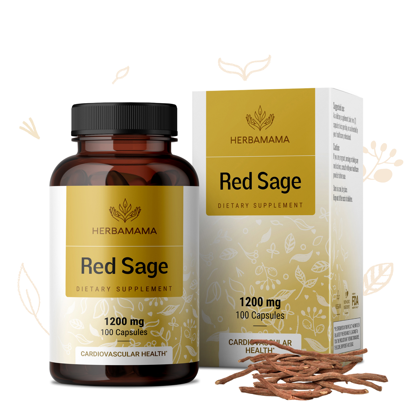 Red Sage Supplement - 100 Capsules