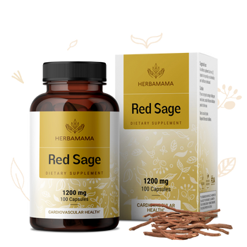 Red Sage Supplement - 100 Capsules