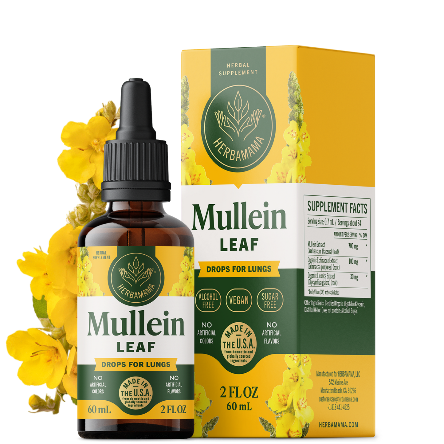 Mullein Leaf Drops - 2 Fl. Oz. Bottle